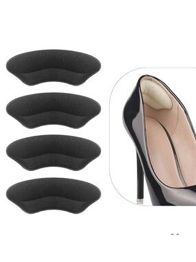 2 Pair Heel Grip Cushion Inserts Prevent Loose Shoes Slip Blisters, [Black] New